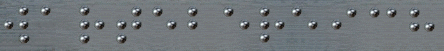 Braillebeschriftung aus Metall: Wartebereich