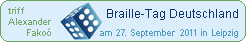 Braille-Tag Deutschland am 27. September in Leipzig, triff Alexander Fako