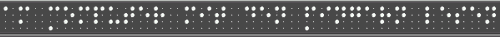 Braillezeile mit Text 'am Computer mit den Fingern lesen' in Computerbraille, Cursor blinkt auf dem n von 'Finger'