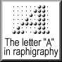 the letter 'A' in raphigraphy