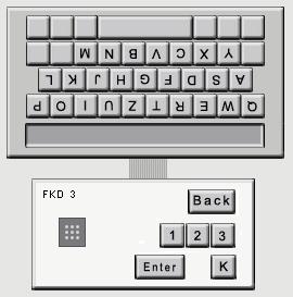 Fakoo-Deafblind-Communicator FDC 3, bestehend aus Tastatur + Anzeige f�r den Assistenten und Dreier-Tastatur + Fakoo-Zelle f�r den Taubblinden