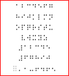 Braille-Alphabet klein zum Vergleich