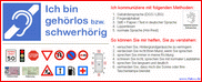 Kommunikationskarte für gehörlose Autofahrer drucken (im neuen Fenster) Kommunikationskarte