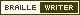 Micro-Button 80 x 15, BRAILLE WRITER wei� / schwarz