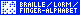 Micro-Button 80 x 15, Logo + BRAILLE/LORM/FINGERALPHABET wei� auf blau