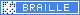 Micro-Button 80 x 15, Logo + BRAILLE wei� auf blau