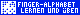 Micro-Button 80 x 15, Logo + FINGER-ALPHABET LERNEN UND �BEN wei� auf blau