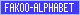 Micro-Button 80 x 15, FAKOO-ALPHABET wei� auf dunkelblau