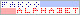 Micro-Button 80 x 15, 'FAKOO ALPHABET' in Fakoo und Fakoo-plus hellblau und hellrot auf wei�