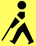 Logo 'Mann mit Blindenstock schwarz auf gelb' Austria (Österreich)