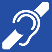 Gehrlosen-Logo - durchgestrichenes Ohr