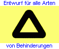 Verkehrsschutzzeichen als schwarzes Dreieck auf gelbem Grund (Vorsichts- oder Achtungssymbol)