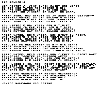 Gedicht Erlk�nig (siehe erlkoenig.txt) in Mikroschrift, Druckgr��e nur 46 mm (H�he) x 53 mm (Breite)