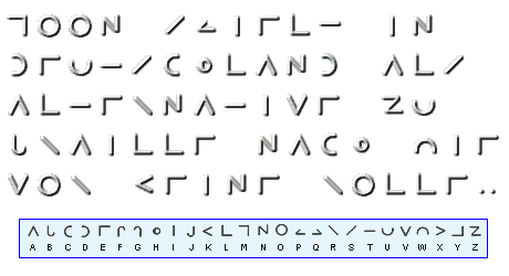 Mustertext in Moon 'MOON SPIELT IN DEUTSCHLAND ALS ALTERNATIVE ZU BRAILLE NACH WIE VOR KEINE ROLLE.'
