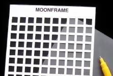 Schablone zum Schreiben von Moon, Einzelquadrate